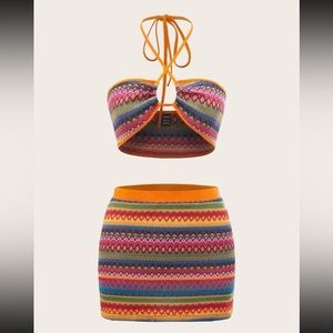 Skirt & halter top set